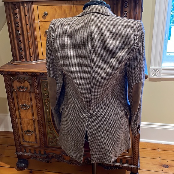 Vintage Armand Thiery tweed sports jacket with elbow patches made in France - Picture 3 of 12